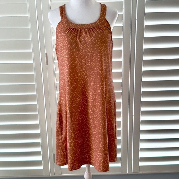 Prana Dresses & Skirts - Prana Orange Dotted Cantine Athletic Mini Dress Size L
